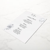 Rose Foil Wedding Menu Card Folieneinladung (Gedreht)