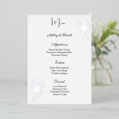 Rose Foil Wedding Menu Card Folieneinladung (Stehend vorne)