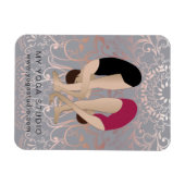 Rose Folie Yoga Studio Business Kühlschrank Magnet (Horizontal)
