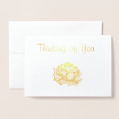 Rose Folienkarte (Vorderseite mit Umschlag)