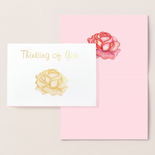 Rose Folienkarte (Anzeige)