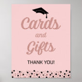 Rose Fossil-Skript Confetti-Karten und Geschenke G Poster (Vorne)