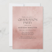 Rose Foto Crystal Graduation Party Einladung (Rückseite)