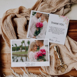 Rose Foto Dankeschön Kartenhochzeit Einladung