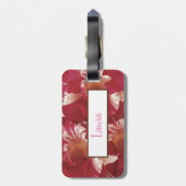 Rose Foto Luggage Taglederband Gepäckanhänger (Rückseite vertikal)