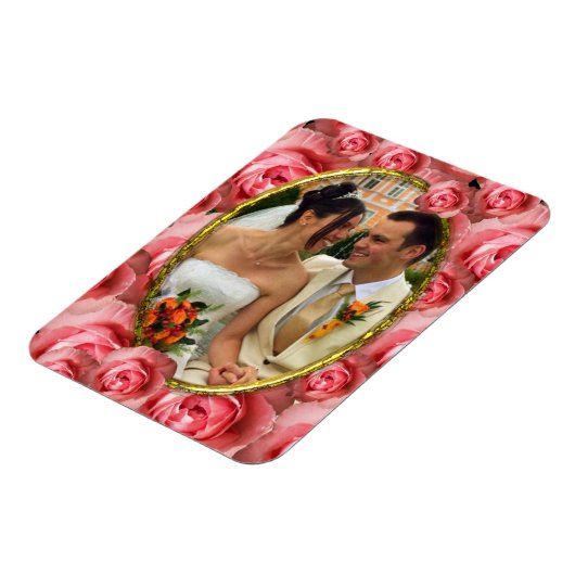 Rose/Foto Magnet (Linke Seite)