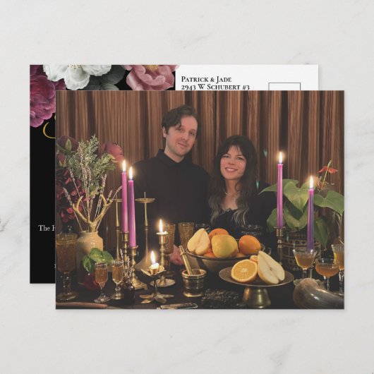 Rose Foto Postkarte (Vorne/Hinten)