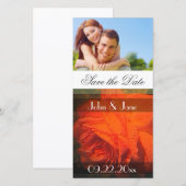 Rose/Foto "Save the Date" Save The Date (Vorne/Hinten)