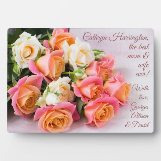 Rose Fotoplatte (Vorderseite)