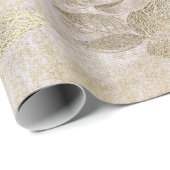 Rose Foxier Gold Pearly Metallic Floral Grungy Geschenkpapier (Rolleneckpunkt)