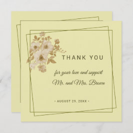 Rose Frame – Celestial Yellow Wedding Dankeskarte