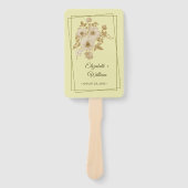 Rose Frame – Celestial Yellow Wedding Fächer (Vorderseite)