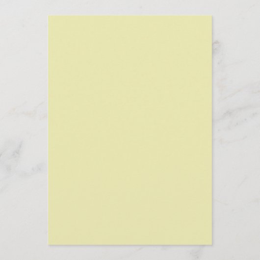 Rose Frame – Celestial Yellow Wedding Menükarte (Rückseite)