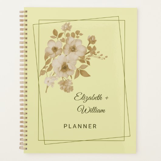 Rose Frame – Celestial Yellow Wedding Planer (Vorderseite)