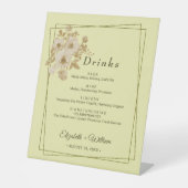 Rose Frame – Celestial Yellow Wedding Sockelschild (Vorderseite)