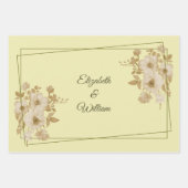 Rose Frame – Monogram Celestial Yellow Wedding Geschenkpapier Set (Vorderseite 3)