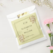 Rose Frame – Monogram Celestial Yellow Wedding Geschenktütchen (Versiegelt)