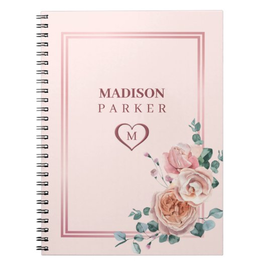 Rose-Frame-Notebook Notizblock (Vorderseite)