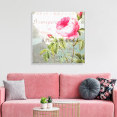 Rose Französisch Accent Shabby Premium Wrapped Can Leinwanddruck (Insitu (Wohnzimmer))