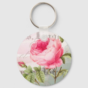 Rose French Accent Basic Button Schlüsselanhänger