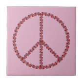 Rose - Friedenszeichen Fliese (Vorderseite)