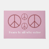 Rose - Friedenszeichen Fußmatte (Vorderseite)