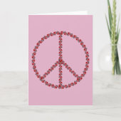 Rose - Friedenszeichen Karte (Vorderseite)