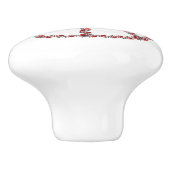 Rose - Friedenszeichen Keramikknauf (Seitenansicht)