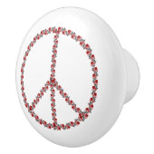 Rose - Friedenszeichen Keramikknauf (Rechts)