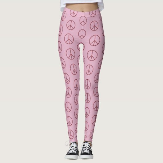 Rose - Friedenszeichen Leggings (Vorderseite)