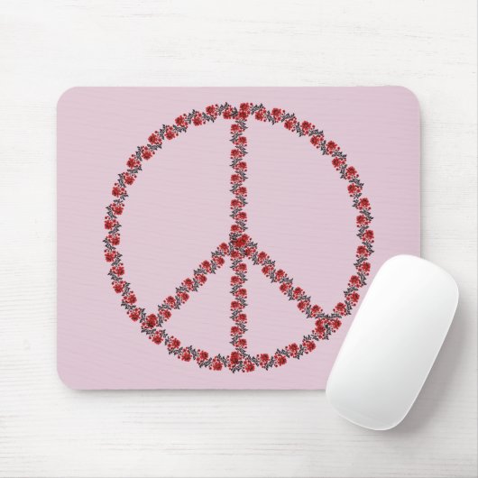 Rose - Friedenszeichen Mousepad (Mit Mouse)