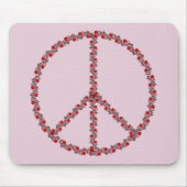Rose - Friedenszeichen Mousepad (Vorne)
