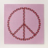 Rose - Friedenszeichen Puzzle (Vertikal)