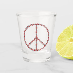 Rose - Friedenszeichen Schnapsglas