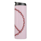 Rose - Friedenszeichen Thermosbecher (Nach rechts gedreht)