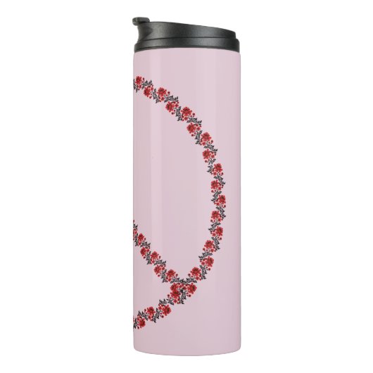 Rose - Friedenszeichen Thermosbecher (Nach rechts gedreht)