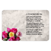Rose Friend Gedicht Magnet (Horizontal)