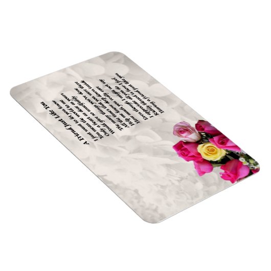 Rose Friend Gedicht Magnet (Rechte Seite)
