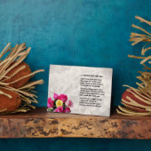 Rose Friend Poem Plaque Fotoplatte (Seite)