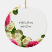 Rose Frohes Jubiläum Keramik Ornament (Hinten)