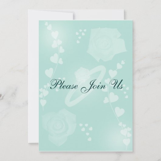 Rose Frühjahr Frische Verlobung Einladung (Vorderseite)