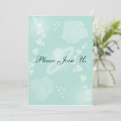 Rose Frühjahr Frische Verlobung Einladung (Stehend Vorderseite)