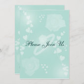 Rose Frühjahr Frische Verlobung Einladung (Vorne/Hinten)