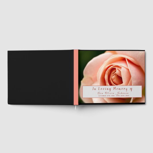 Rose Funeral Memorial Guest Book Gästebuch (Voll)