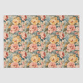 Rose für antike Pfirsichfarben und Blumenmuster Seidenpapier (Vorderseite)