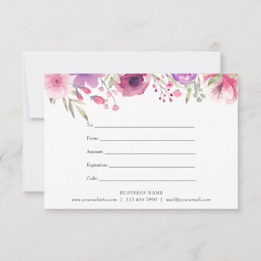 Rose für Aquakultur Geschenkgutschein (Rückseite)