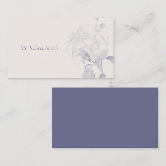 Rose für Aquarellbilder Platzkarte (Vorne/Hinten)