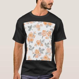 Rose für Aquarellbilder: Schwarz T-Shirt