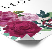 Rose für Aquarellbilder - Zeichen Poster (Ecke)