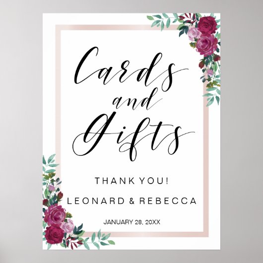 Rose für Aquarellbilder - Zeichen Poster (Vorne)